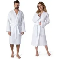 Möve Kimono Homewear, ideal für Sauna & Spa, Hotelbademantel, Morgenmantel, Kurzform, Piqué, Kimono-Kragen, Gürtel, Piquée-Oberfläche