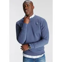 DELMAO Sweatshirt mit Rundhalsausschnitt, Langarm, aus Baumwolle und Polyester