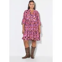 Studio Untold Minikleid Kleid kurze A-Line Color Leo Volants