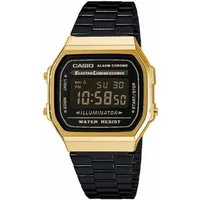 CASIO VINTAGE Chronograph A168WEGB-1BEF, Quarzuhr, Armbanduhr,Damenuhr, Herrenuhr, Digitaluhr, Edelstahlarmband