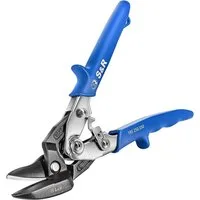 S&R Blechschere in Profi-Qualität Hochleistungsschere Ideal-Serie, stark und wendig, (1-tlg), Linksschnitt, 260 mm, Durchlaufschere für Blech mit doppeltem Hebel