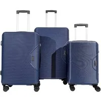 Crosstravel Kofferset Tampa, 4 Rollen, (3 tlg., Hartschalen Trolley Set), Robuste Hartschale mit Stil und Funktionalität