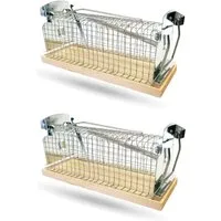Bestlivings Lebendfalle Tierfreundliche Mausefalle 2er Set, Wiederverwendbare Mäusefalle - Tierfalle Maus