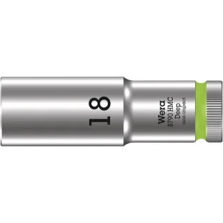 Wera 8790 HMC Deep Steckschlüsseleinsatz mit 1/2"-Antrieb Leuchtgrün - 05004558001