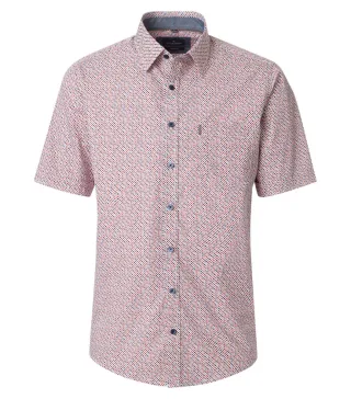 CASAMODA - Kurzarmhemd Casual Fit rot - Gr. - XXL