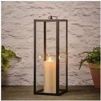 Lights4fun LED Laterne 60cm Bowen Gartenlaterne mit TruGlow® Outdoor Kerze mit Fernbedienung