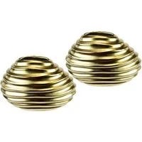 I.GE.A. Dekovase Keramik-Vase, 2er Set Kleine Vase Weiß Modern Keramik Tisch Küche Büro Pampasgras