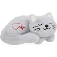 Beeztees Tierkuscheltier Katzenspielzeug Kitten Herzschlag-Kuscheltier grau