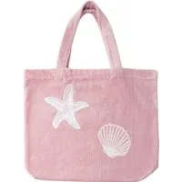 Delindo Lifestyle XL-Strandtasche XXL MIAMI, Baumwolle, leicht und faltbar, (1-tlg), mit Muscheln und Seesternen
