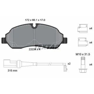 Textar Warnkontakt hinten Porsche Cayenne 9Y 98063400