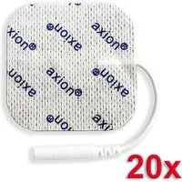 Axion Elektrodenpads passend zu Revitive, Prorelax, Promed, axion - 5x5cm, 20 St.,2mm Steckanschluss, selbstklebende Elektrodenpads