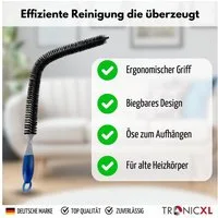 TronicXL Fugenbürste Heizkörperbürste Heizungsreiniger Heizung Heizkörper Bürste Reiniger, (1-tlg), reinigungsbürste Reinigung Rippenheizkörper