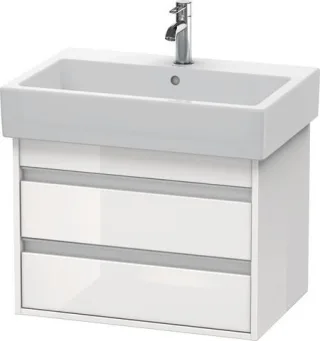 Duravit Ketho Waschtischunterbau wandhängend Weiß Hochglanz 650x440x480 mm - KT662402222 KT662402222