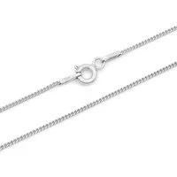 Kauf-mich-weg by Bella T Silberkette Panzerkette 925 Sterling Silber rhodiniert 1,0mm breit, Länge wählbar 36 - 60cm