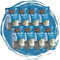 Leonardo Catfood Leonardo Frischebeutel Bundle - 8x85g verschiedene Sorten im Mixpaket Forelle & Catnip, Nassfutter für: Katzen