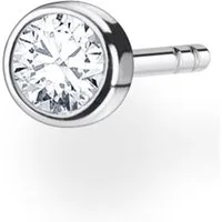 THOMAS SABO Single-Ohrstecker weißer Stein gold, weißer Stein silber, mit Zirkonia (synth)