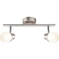 GLOBO LIGHTING LED Deckenspot, LED-Leuchtmittel fest verbaut, Warmweiß, Wand- und Deckenleuchte Deckenstrahler 2 flammig