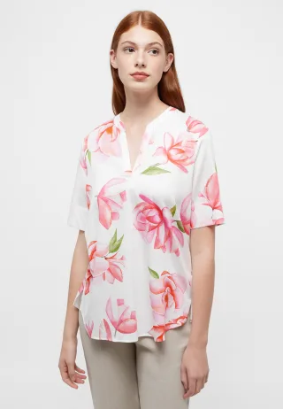 ETERNA - Bluse Satingewebe Kurzarm - Gr. - 36/Kurzarm