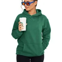DAILY COTTON Hoodie Unifarben im Oversize Schnitt - Kapuzenpullover Loose-Fit Damen Basic Oversized Kapuzensweatshirt Raglan Kapuzenpullover Sweater