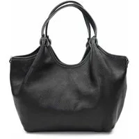 ITALYSHOP24 Shopper Made in Italy Damen Leder Tasche Tote Bag Business Handtasche Freizeit, Schultertasche Crossbody Beuteltasche Henkeltasche Ledertasche Urlaub