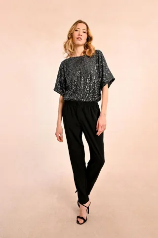 molly bracken - Konisch geschnittene Hose schwarz - Gr. - L