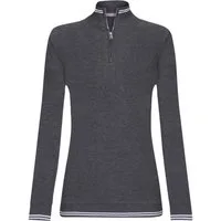 Felix Hardy Stehkragenpullover Strickpullover mit halbem Reißverschluss