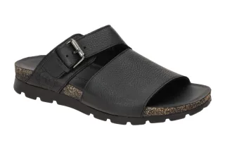Panama Jack Herren Pantolette SATURNO C6 negro Schwarz bequeme Echtleder Pant...