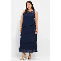 Sheego Etuikleid Abendkleid Ärmellos in figurumspielender Form
