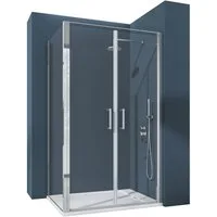 doporro Eckdusche Duschkabine Ravenna66 Klarglas Rechts-oder Linkseinstieg, BxT: 90x80 cm, Einscheibensicherheitsglas