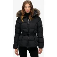 Superdry Steppjacke FUJI BELTED PUFFER mit Markenlabel, aus Polyester, Regular Fit