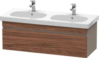 Duravit DuraStyle Waschtischunterbau wandhängend Nussbaum dunkel & Basalt Matt 1150x453x398 mm - DS6 DS638602143