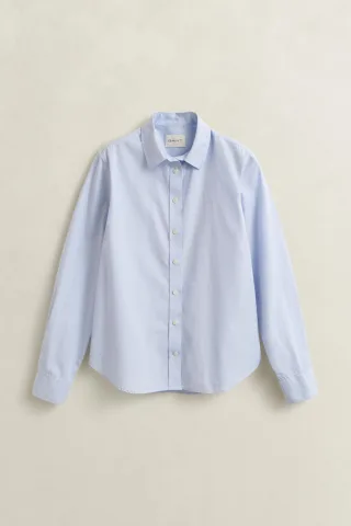 GANT - Classic Regular Fit Popeline Bluse light blue - Gr. - 40