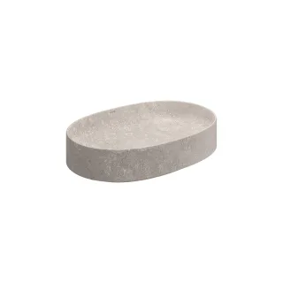 KLUDI-RESA O Waschtisch 60 x 40 H14 cm Oval Marble Travertine Crosscut matt 58CW20S6