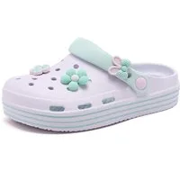 HUSK'SWARE Clog (Damen Blumen Clogs Sommer Freizeit) Leichte, atmungsaktive Clogs Rutschfeste Sandalen aus EVA-Material