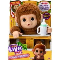 Invento Plüschfigur Little Live Pets My Baby Monkey: Interaktiver Spielzeugaffe Mango m...