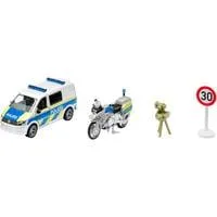 SUPER VW T6 mit BMW Polizeimotorrad, Modellfahrzeug