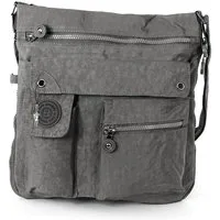 BAG STREET Umhängetasche Bag Street Damenhandtasche Umhängetasche (Umhängetasche), Damen, Jugend Umhängetasche Nylon, grau ca. 31cm x ca. 33cm