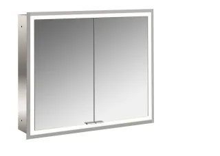 emco LED-Lichtspiegelschrank prime Facelift Unterputz, 800 mm, 2-türig, IP 20 Rückwand verspiegelt 949706272
