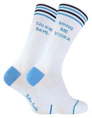 TALKIE SOCKS - Unisex Baumwolle Neuheit Bring Me Beer & Vodka Socken