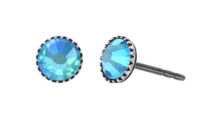 konplott - Ohrstecker - Black Jack blau