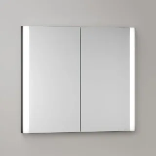 KEUCO Royal Atlas LED Spiegelschrank 80 x 71 x 11,5 cm mit 2 Türen, Unterputz 211201450074