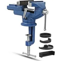 Youyijia Schraubstock Schraubstock Drehbar 80mm Tischschraubstock mit 360° Drehbarem Sockel, drehen