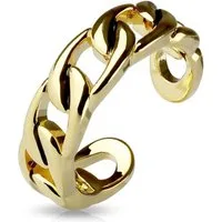 BUNGSA Zehenring Zehenring Kettenglieder Silber aus Messing Damen, Zehring Toering