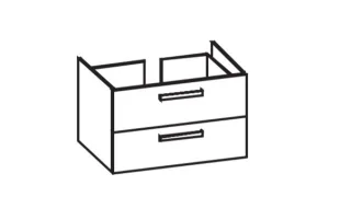 Artiqua 411 Waschtischunterschrank für Vero 032985 Sangallo Grau quer, 411-WU2L-D06-7152-432 411-WU2L-D06-7152-432