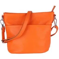 MIRROSI Umhängetasche Damen, Crossbody Bag, Echtleder Made in Italy (1 Tasche 2 Gurte oder Basic Version 1 Tasche 1 Gurt), 24x18x12cm (BXHXT)