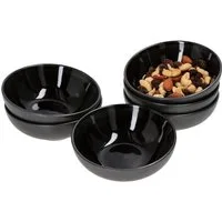 MamboCat Servierschale 6er Set Snack- & Dipschale Reactive Glaze Grey Black 4cm - 24321863, Steingut
