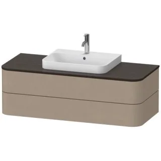 Duravit Happy D.2 Plus Konsolenwaschtischunterbau wandhängend Leinen Matt 1300x550x408 mm - HP496207 HP4962075750010