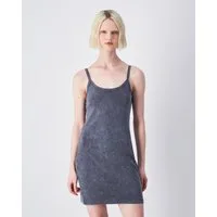 Champion Shirtkleid ärmelloses Design, normale Länge, aus Baumwolle, gerader Abschluss