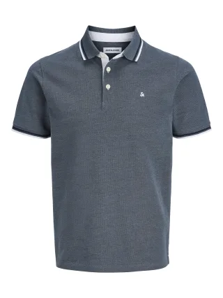 JACK&JONES - JJEPAULOS POLO SS NOOS Blue Mirage - Gr. - L