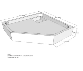 Neuesbad Wannenträger für Kaldewei Cornezza 100x100x6,5 SD21898